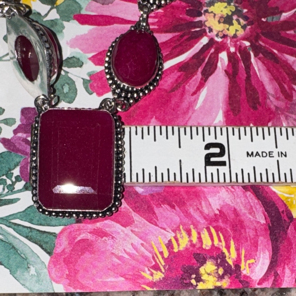 Ruby Silver Necklace - image 7